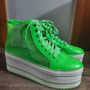 Dollskill neon platform tennis shoes
